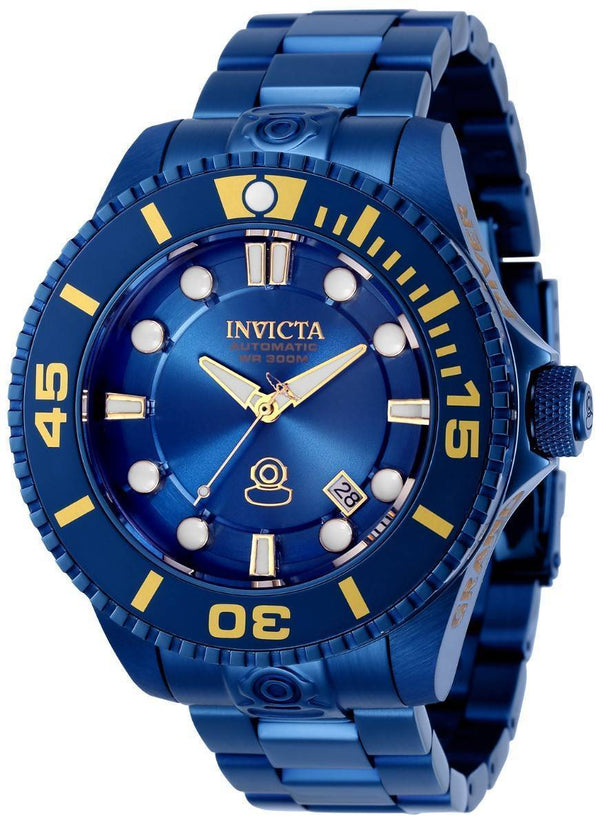 Invicta Pro Diver Stainless Steel Blue Dial Automatic Diver's 34179 300M Men's Watch
