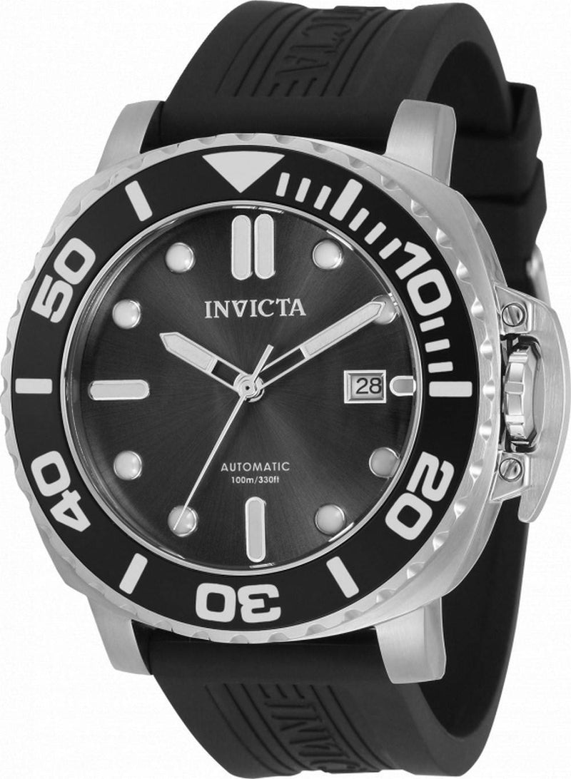 Invicta Pro Diver Black Dial Silicon Strap Automatic 34318 100M Men's Watch