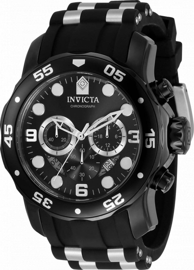 Invicta Pro Diver Chronograph Silicon/Stainless Steel Quartz 34666 100M Men's Watch