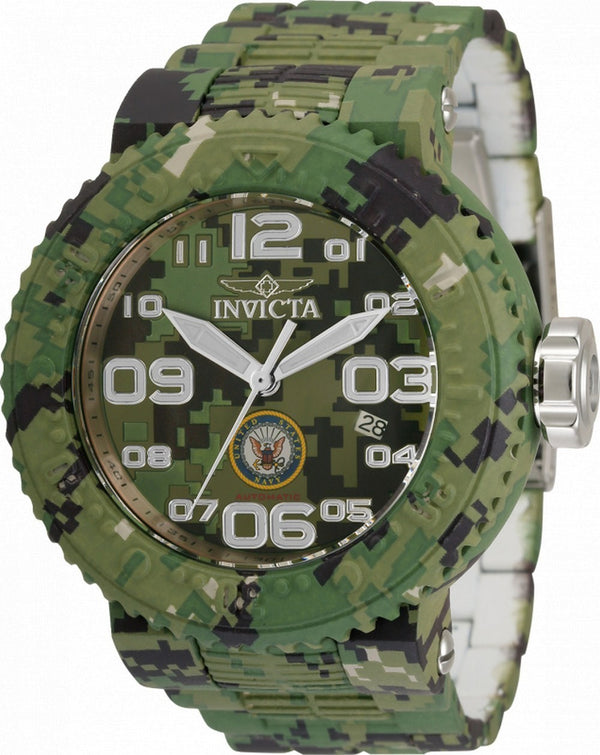 Invicta U.S. Navy Camouflage Dial Stainless Steel Automatic 34679 100M Men's Watch