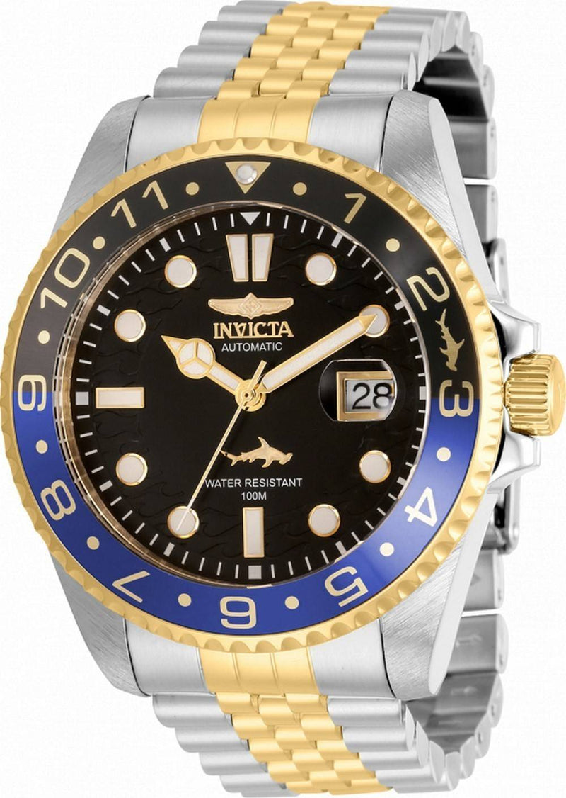 Invicta Pro Diver Black Dial Two Tone Stainless Steel Automatic 35152 100M Men's Watch