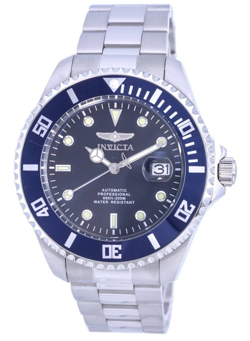 Invicta Pro Diver Stainless Steel Blue Dial Automatic 35721 200M Men's Watch