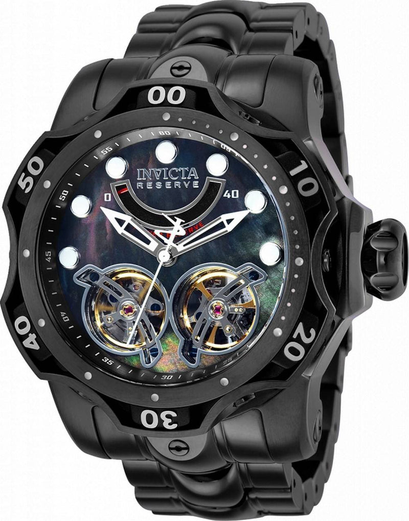 Invicta Reserve Venom Black Dial Stainless Steel Automatic 35988 1000M Men's Watch