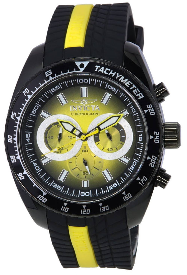 Invicta S1 Rally Chronograph Black And Yellow Dial Quartz 36306 100M Men's Watch