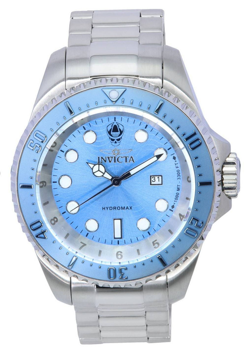 Invicta Hydromax Stainless Steel Blue Dial Quartz Diver's 37727 1000M Men's Watch