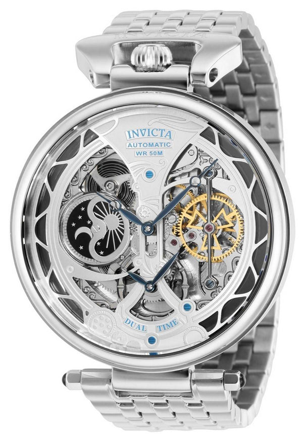 Invicta Objet D Art Silver Skeleton Dial Automatic 38325 Men's Watch