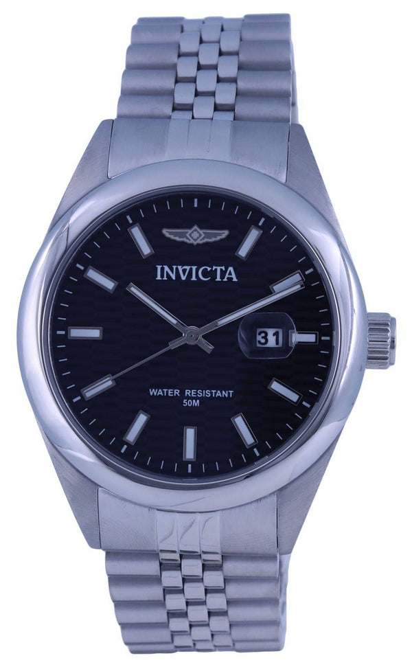 Invicta Aviator Stainless Steel Black Dial Quartz INV38409 Men's Watch