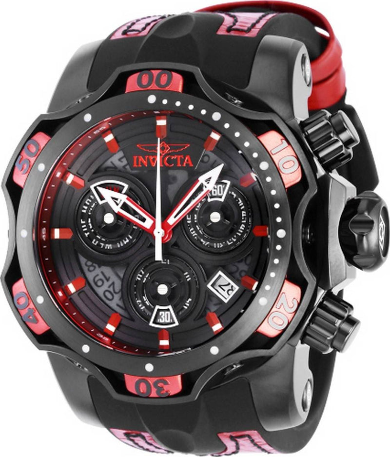 Invicta Venom Chronograph Black Dial Quartz Diver's 38717 1000M Men's Watch