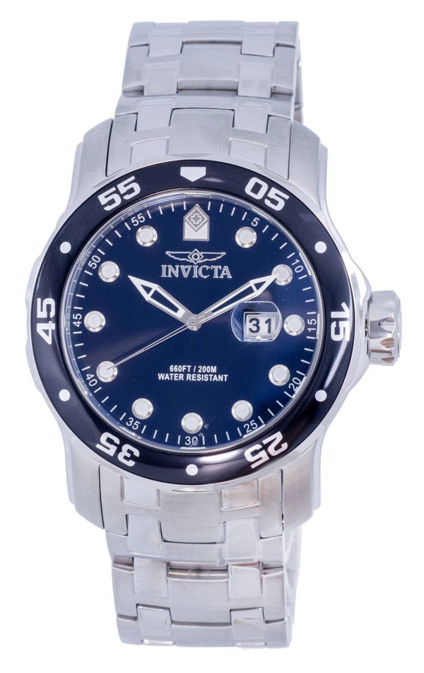 Invicta Pro Diver Stainless Steel Black Dial Quartz 39083 200M Men's Watch