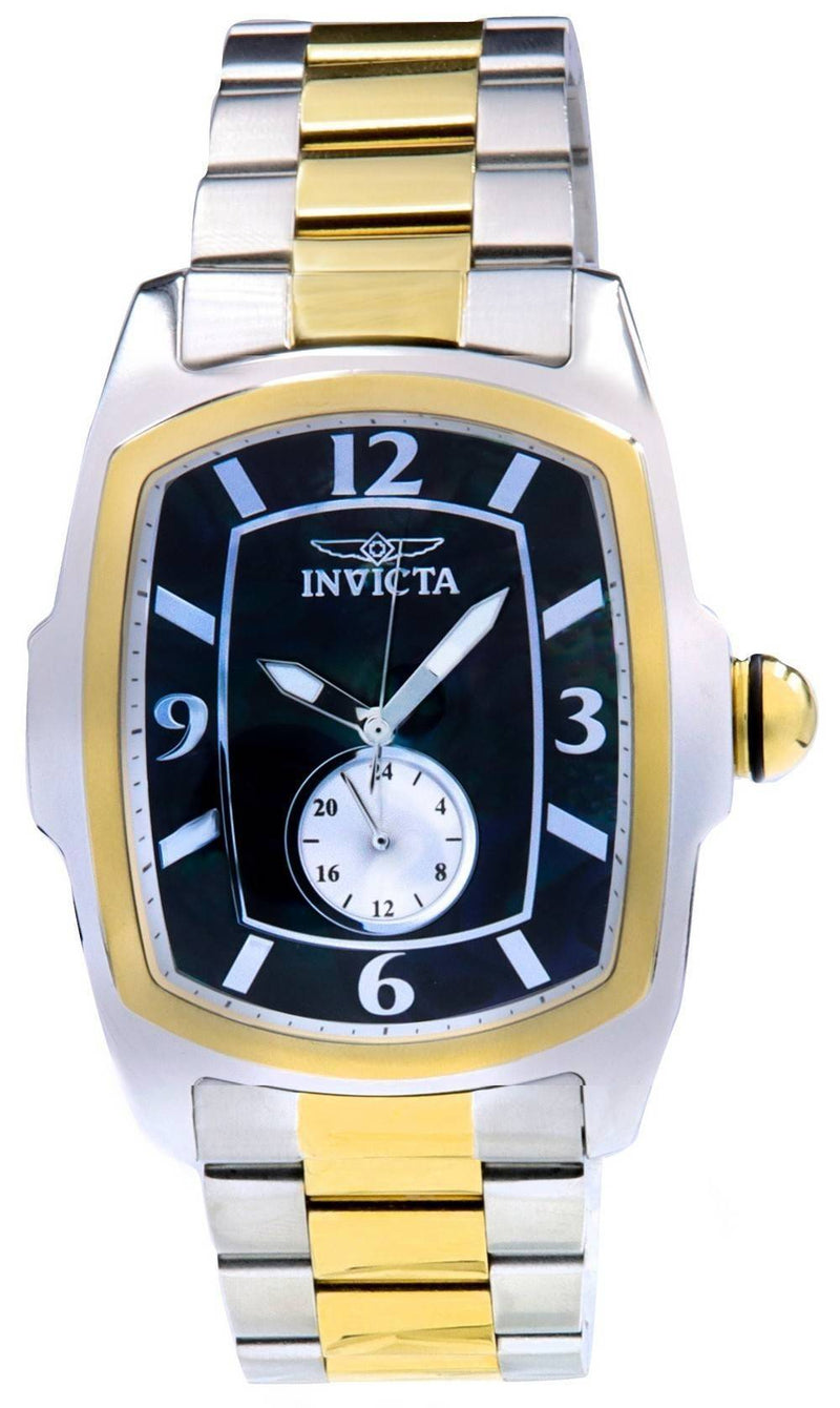 Invicta Lupah Two Tone Stainless Mother Of Pearl Dial Quartz 39818 100M Men's Watch