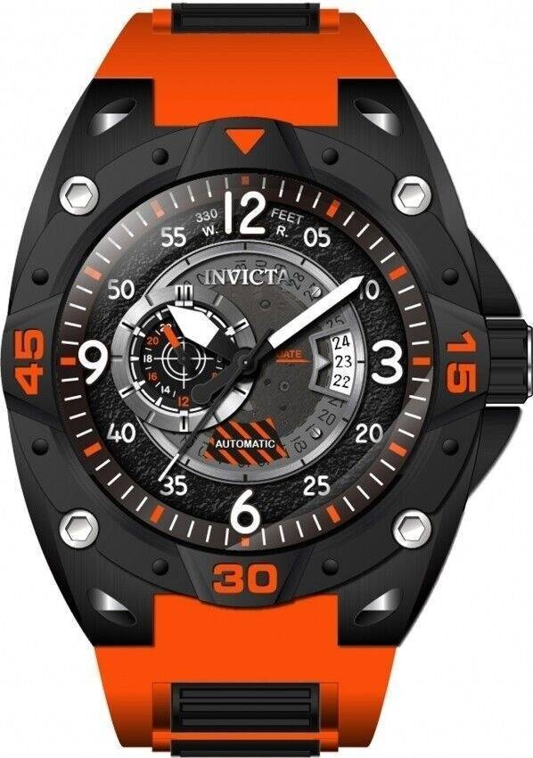 Invicta Aviator Silicone Black Dial Automatic 40284 100M Men's Watch
