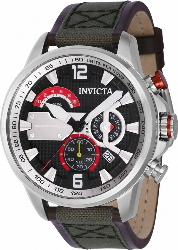 Invicta Aviator Chronograph Black Dial Quartz 41685 100M Men's Watch