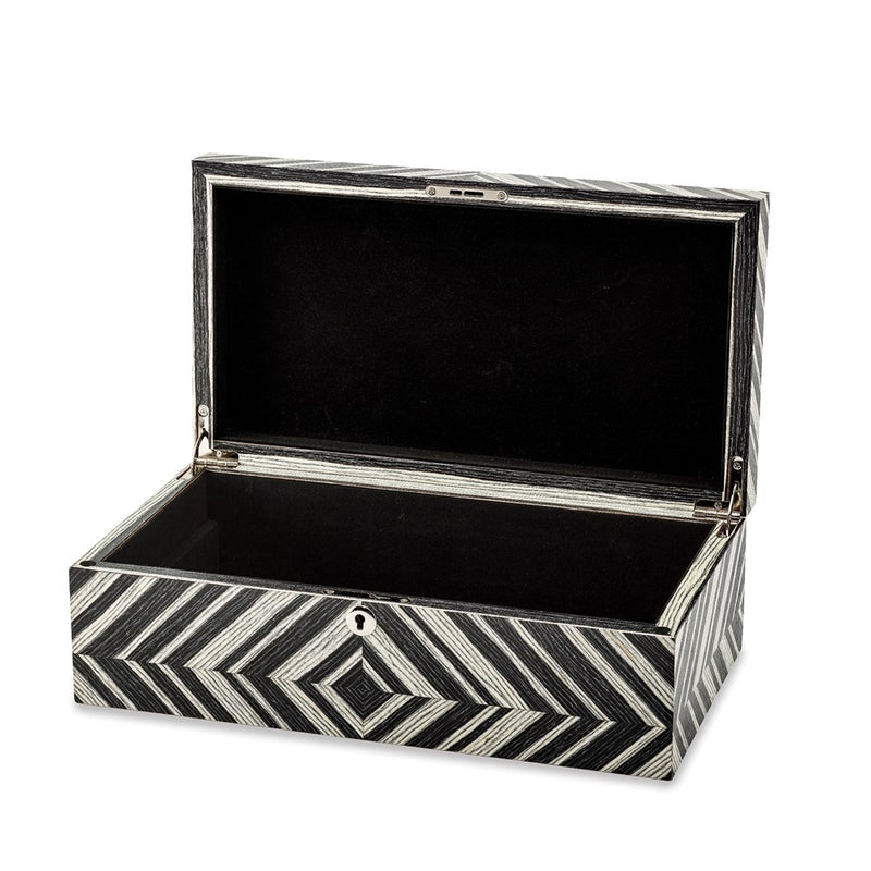Brazilian Wild Walnut Veneer Locking Jewelry Box