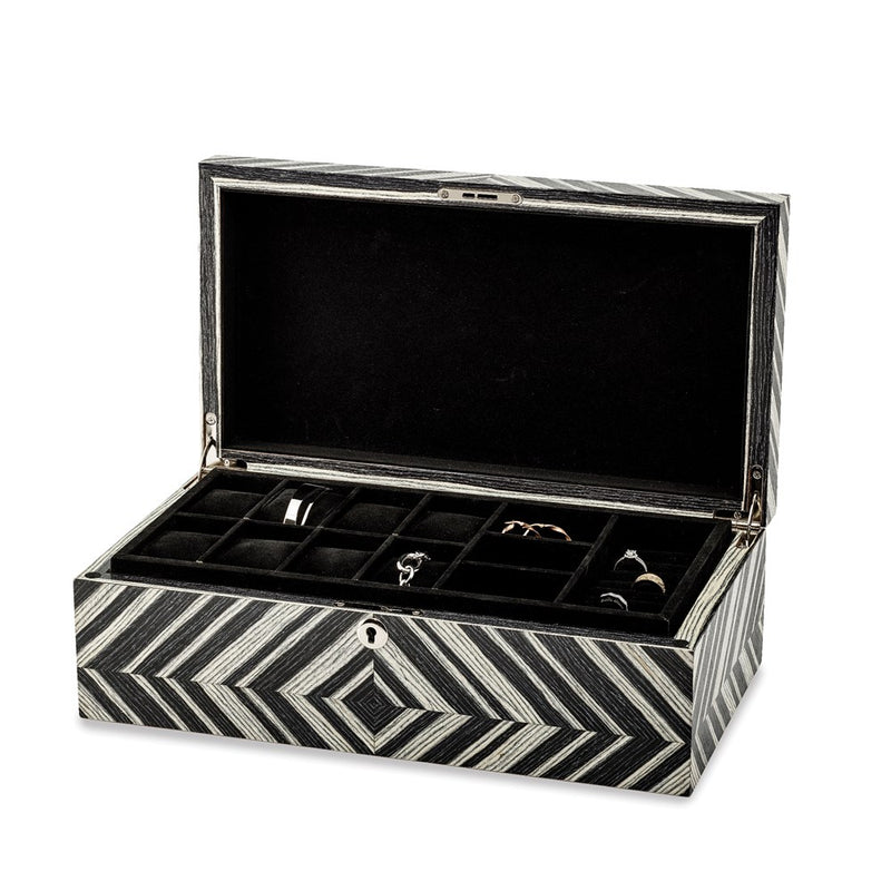 Brazilian Wild Walnut Veneer Locking Jewelry Box