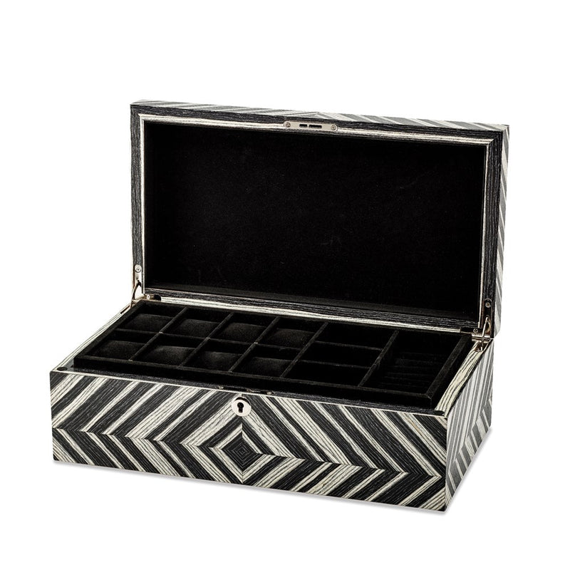 Brazilian Wild Walnut Veneer Locking Jewelry Box