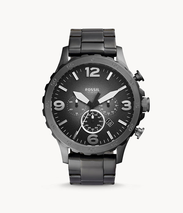 Fossil Nate Chronograph Smoke Grey Dial JR1437 Men's Watch