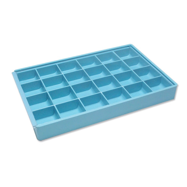 24 Compartment Plastic Tray w/Slide