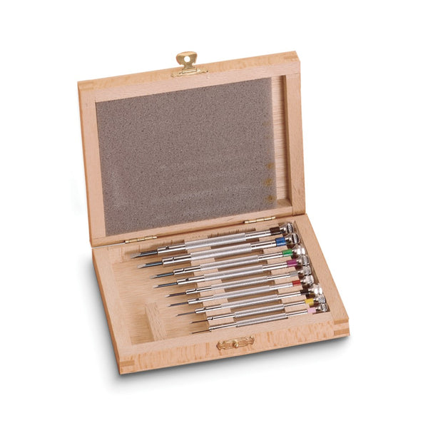 Wood Boxed Watchmakers Screwdriver Set