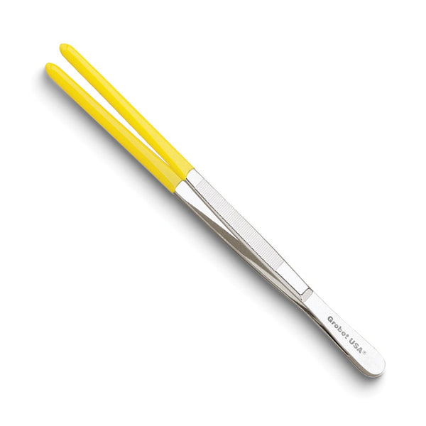 Grobet Straight Coated Forceps/Steam 8inch Tweezers
