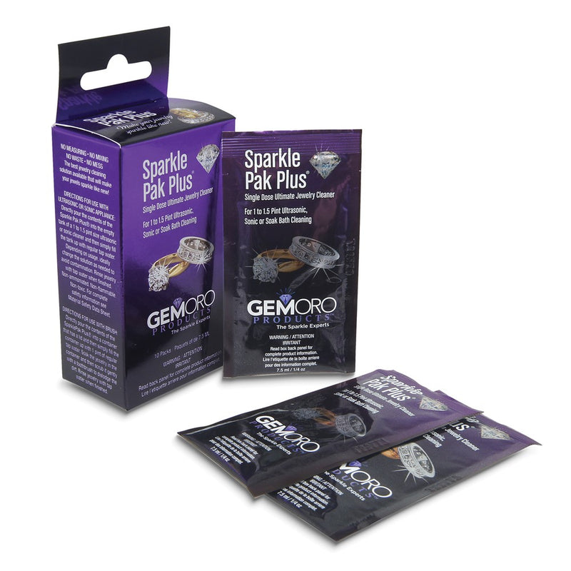 GemOro Pkg/10Sparkle Pak for 1/1.5 Pint Ultrasonic Cleaner