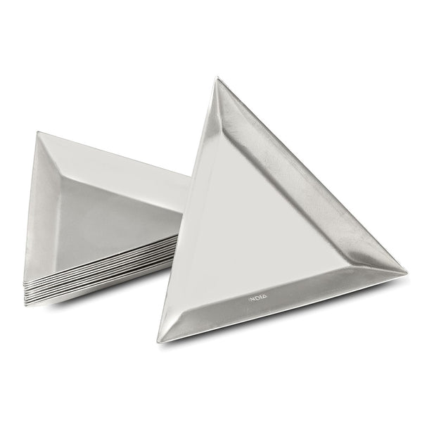 Pkg/12 Aluminum 3 inch Slanted Sides Triangle Trays