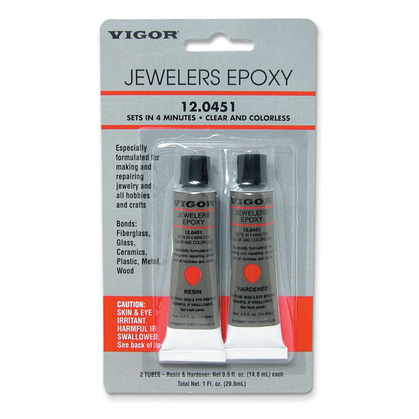 Package of 2 tubes 1 Fl Oz Jewelers Fast Epoxy