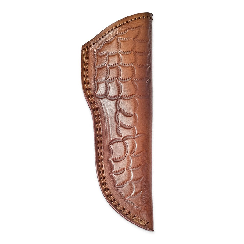 Luxury Giftware Damascus Steel 256 Layer Fixed Blade Lion and Elephant Scrimshaw Handle Knife with Leather Sheath and Gift Box