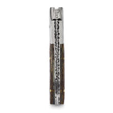 Luxury Giftware Damascus Steel 256 Layer Folding Blade Abalone Handle Knife with Leather Sheath and Wooden Gift Box