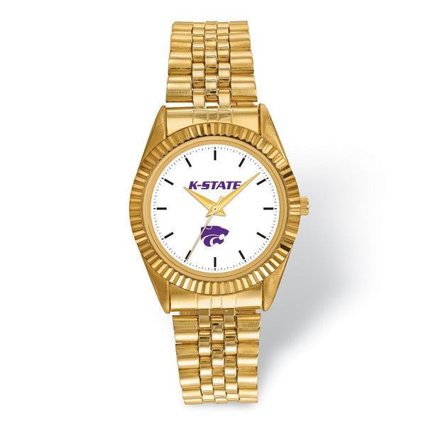 LogoArt Kansas State University Pro Gold-tone Gents Watch