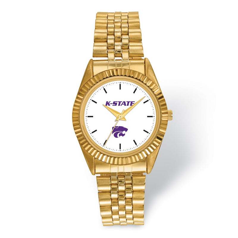 LogoArt Kansas State University Pro Gold-tone Gents Watch