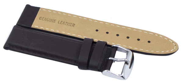Dark Brown Ratio Brand Leather Watch Strap 22mm
