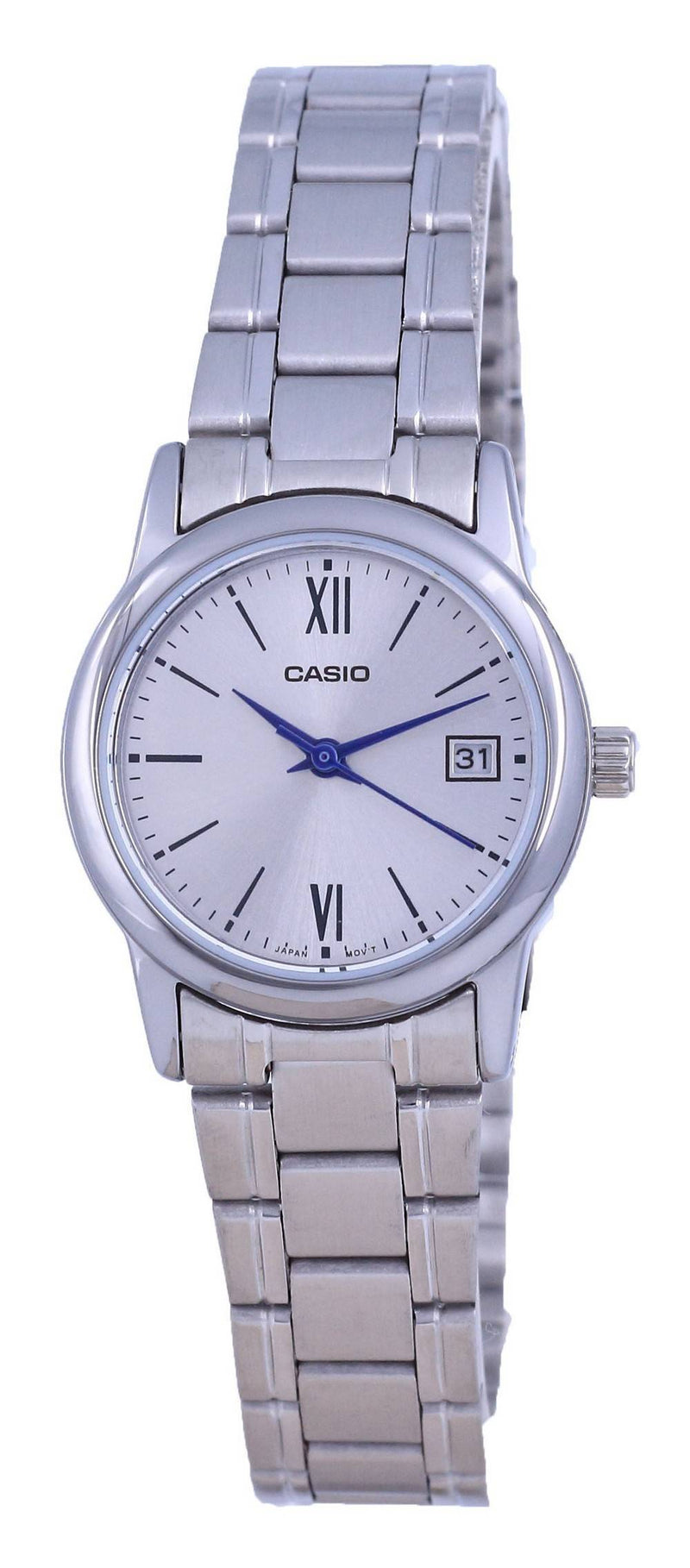 Casio Silver Dial Stainless Steel Analog Quartz LTP-V002D-7B3 LTPV002D-7 Women's Watch