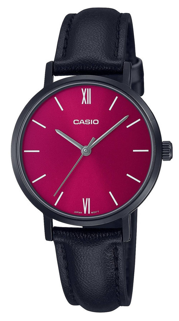 Casio Analog Pink Dial Quartz LTP-VT02BL-4A LTPVT02BL-4 Women's Watch