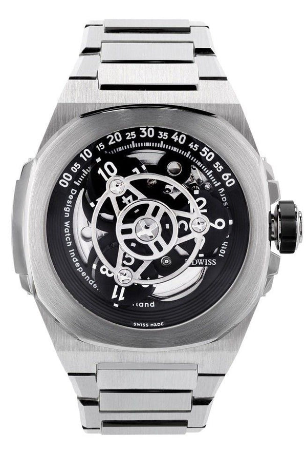 DWISS M3W Wandering Hours Display 10th Anniversary Special Edition Automatic Diver's M3W-BLACK-BRACELET 200M Men's Watch