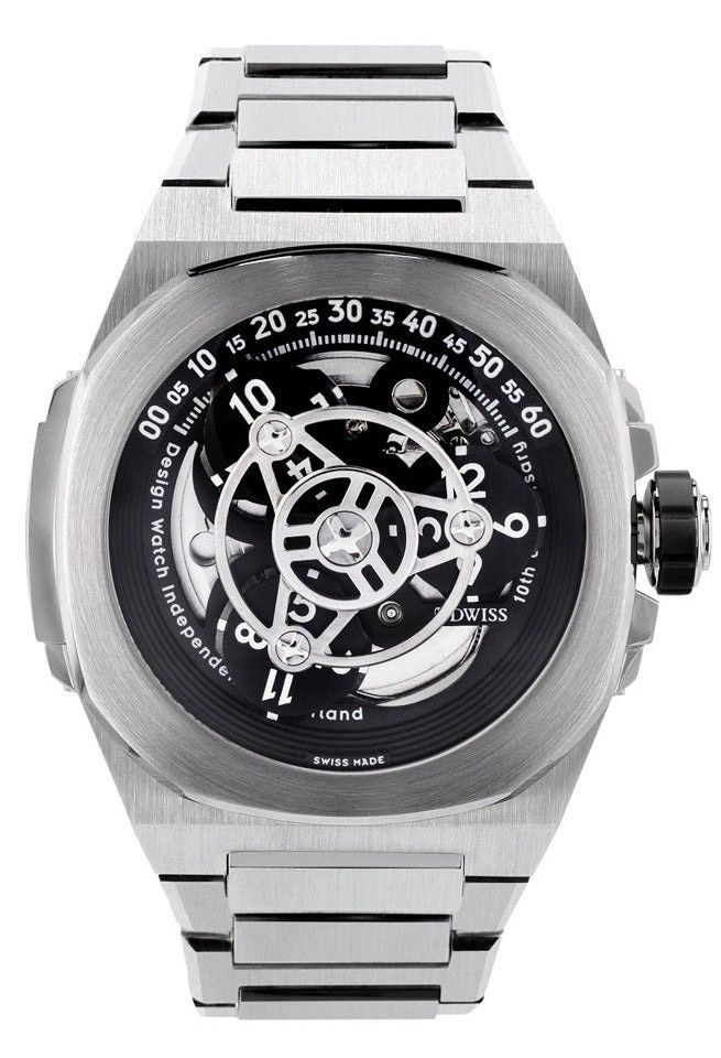 DWISS M3W Wandering Hours Display 10th Anniversary Special Edition Automatic Diver's M3W-BLACK-BRACELET 200M Men's Watch