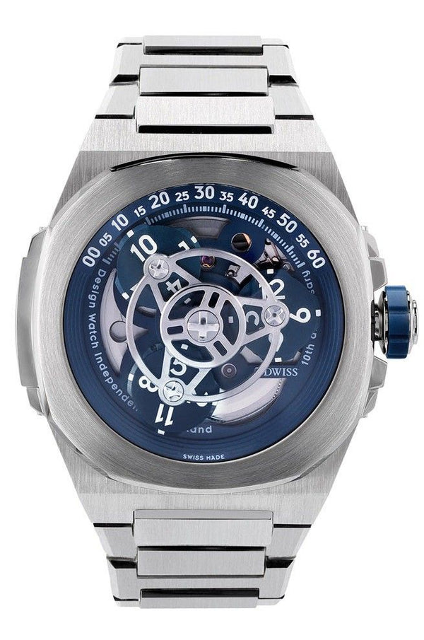 DWISS M3W Wandering Hours Display 10th Anniversary Special Edition Automatic Diver's M3W-BLUE-BRACELET 200M Men's Watch