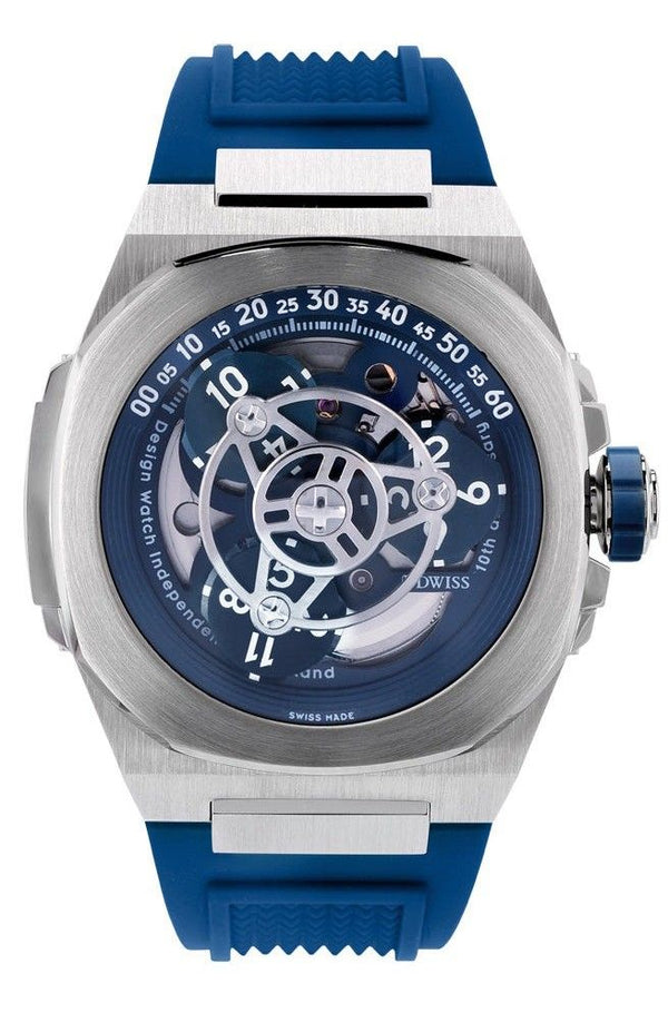 DWISS M3W Wandering Hours Display 10th Anniversary Special Edition Automatic Diver's M3W-BLUE-RUBBER 200M Men's Watch
