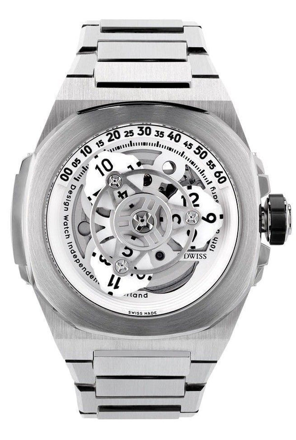DWISS M3W Wandering Hours Display 10th Anniversary Special Edition Automatic Diver's M3W-WHITE-BRACELET 200M Men's Watch