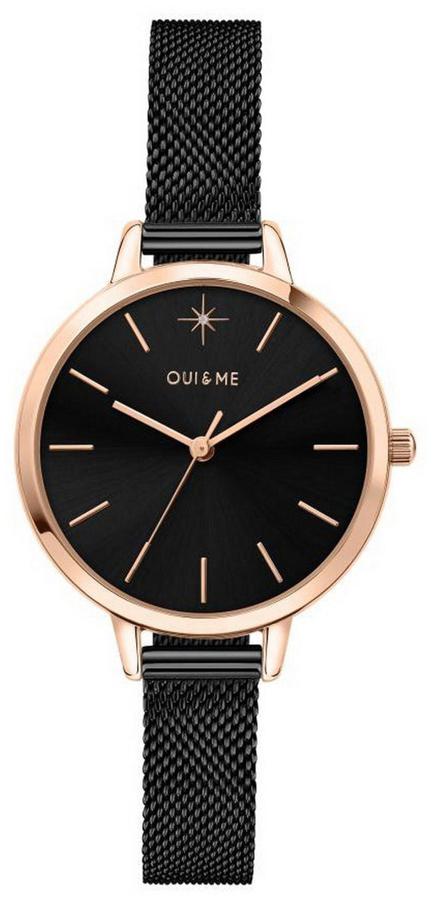 Oui & Me Petite Amourette Black Dial Stainless Steel Quartz ME010055 Women's Watch