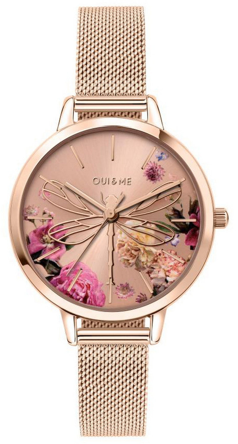 Oui  Me Fleurette Rose Gold Tone Stainless Steel Quartz ME010103 Women's Watch
