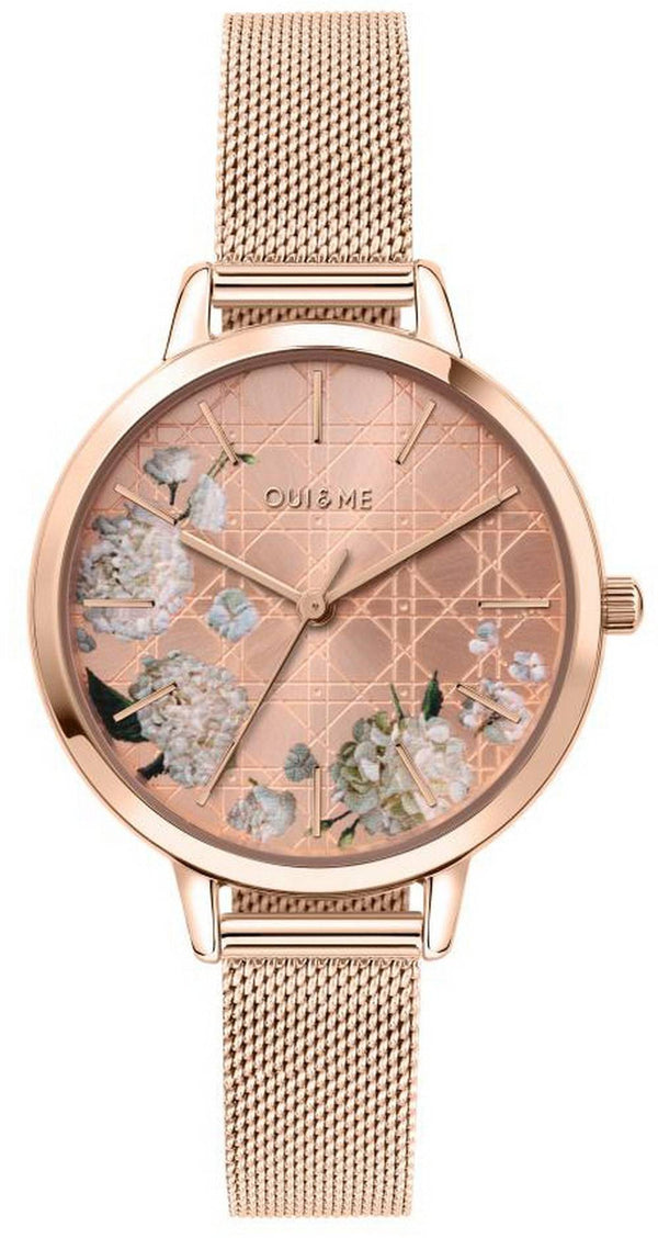 Oui  Me Fleurette Rose Gold Tone Stainless Steel Quartz ME010105 Women's Watch