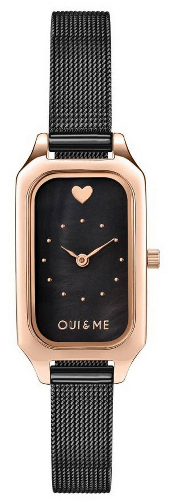 Oui  Me Finette Rose Black Mop Dial Stainless Steel Quartz ME010117 Women's Watch