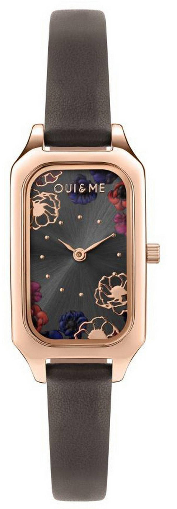 Oui & Me Finette Dark Grey Dial Leather Strap Quartz ME010118 Women's Watch