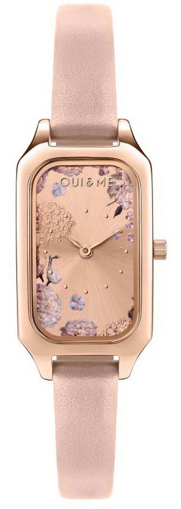 Oui  Me Finette Rose Gold Sunray Dial Leather Strap Quartz ME010120 Women's Watch