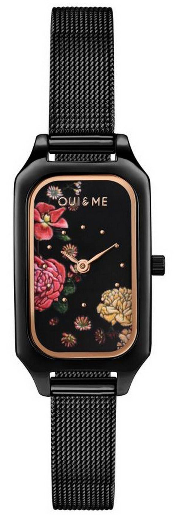 Oui  Me Finette Black Matt Dial Stainless Steel Quartz ME010122 Women's Watch