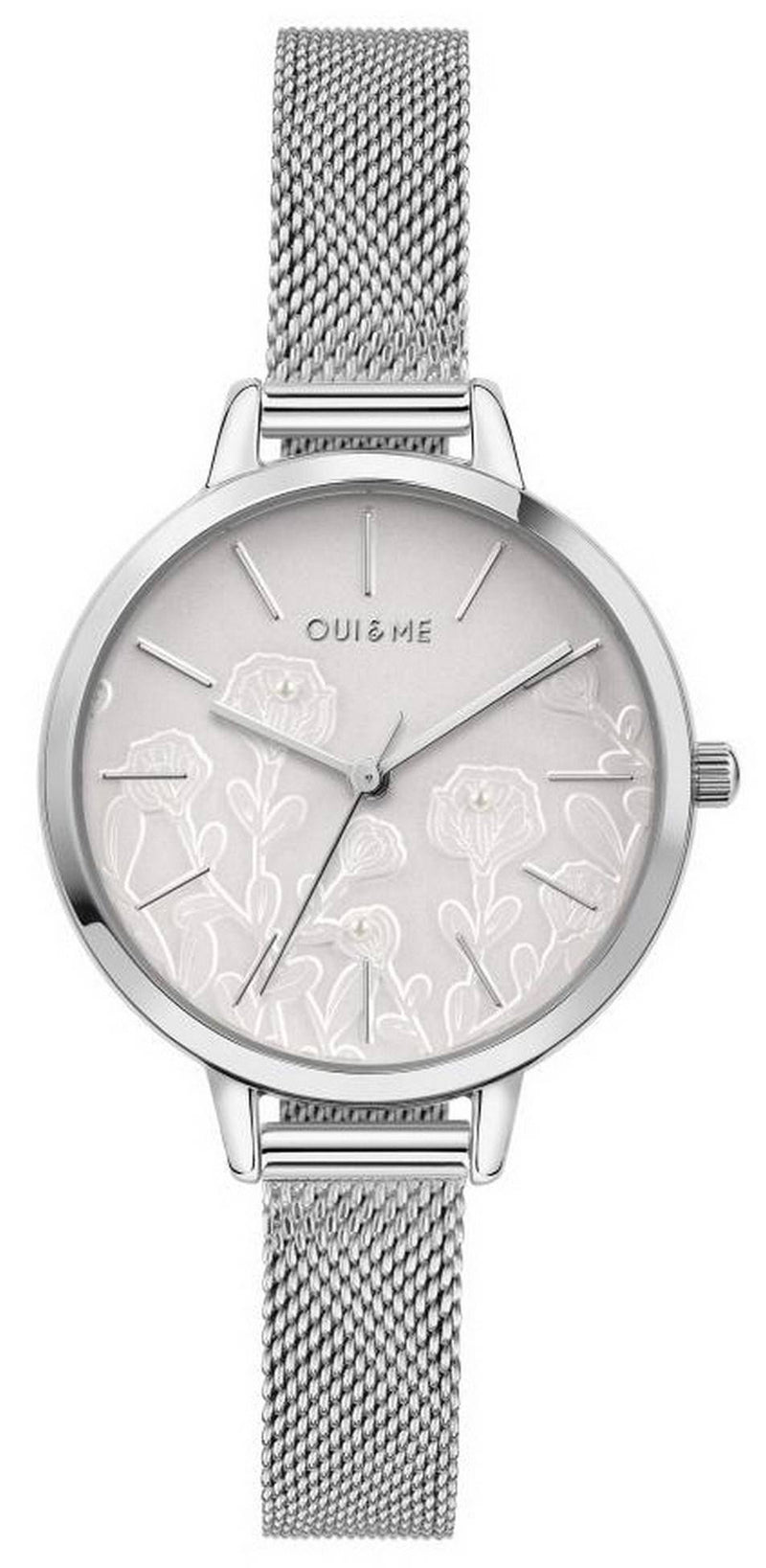 Oui  Me Petite Fleurette Silver Dial Stainless Steel Quartz ME010127 Women's Watch
