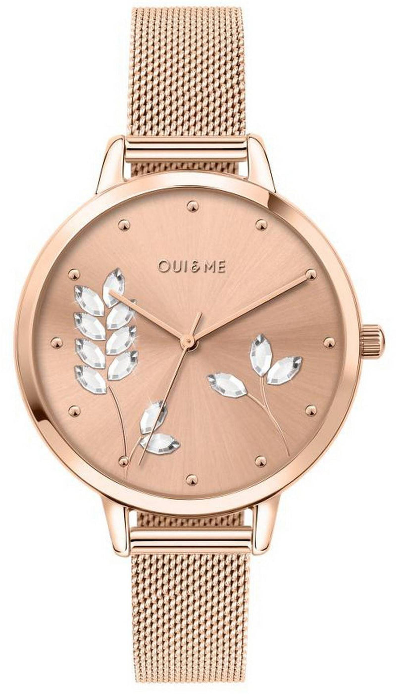 Oui  Me Grande Fleurette Rose Gold Tone Stainless Steel Quartz ME010155 Women's Watch