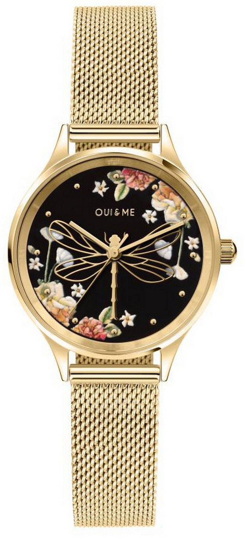 Oui  Me Bichette Black Dial Gold Tone Stainless Steel Quartz ME010178 Women's Watch
