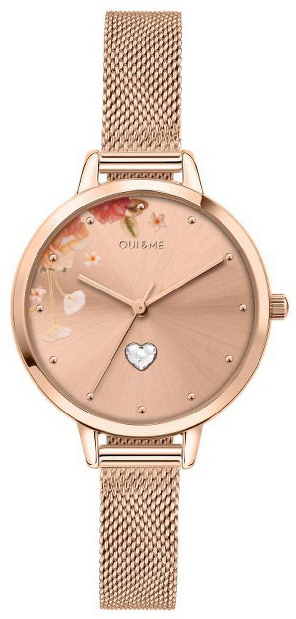 Oui & Me Petite Fleurette Rose Gold Tone Stainless Steel Quartz ME010193 Women's Watch