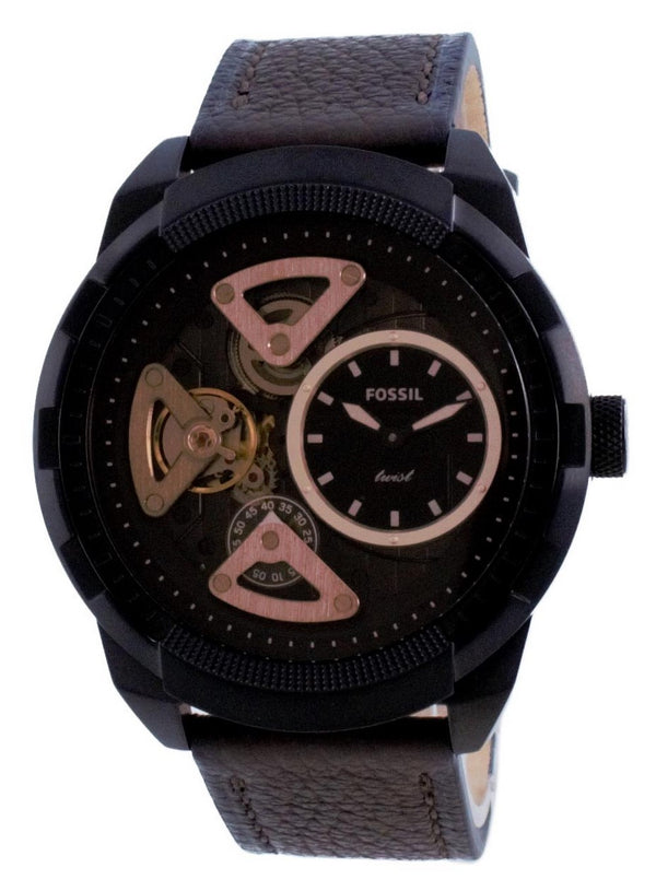 Fossil Bronson Twist Open Heart Brown Dial Mechanical ME1172 Men's Watch
